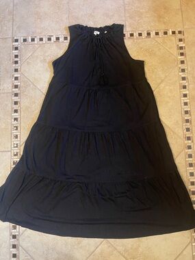 Max Studio Sleeveless Black Tiered Maxi Dress Size 1X